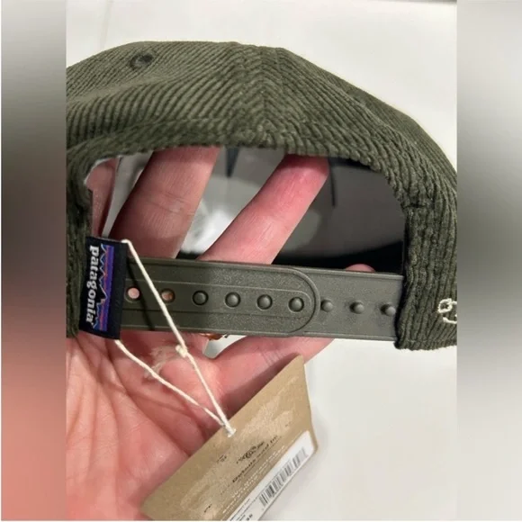 Patagonia Men's Corduroy Hat Adult Green NWT Adjustable Snap Back Closure - Picture 4 of 6